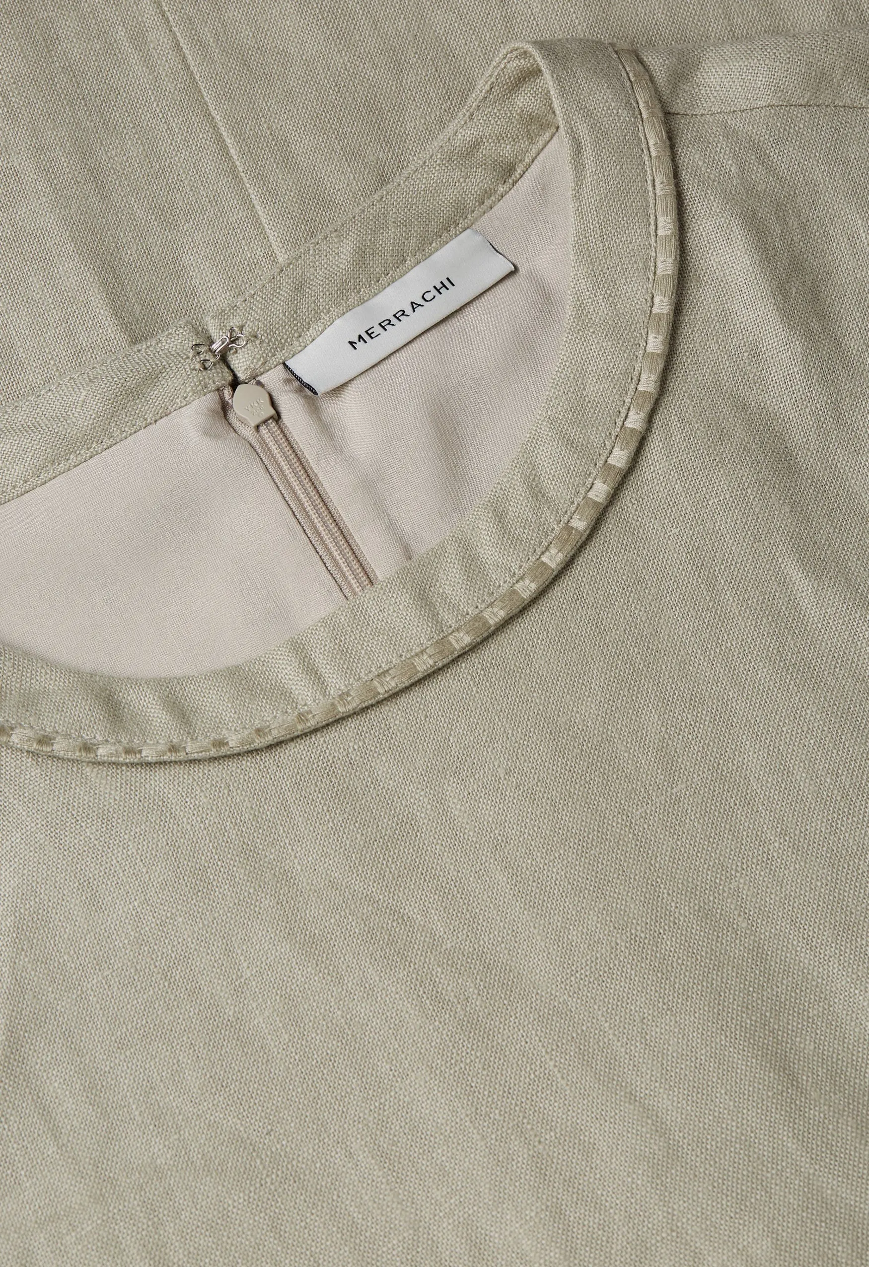 Plain Linen Dress | Light Sage