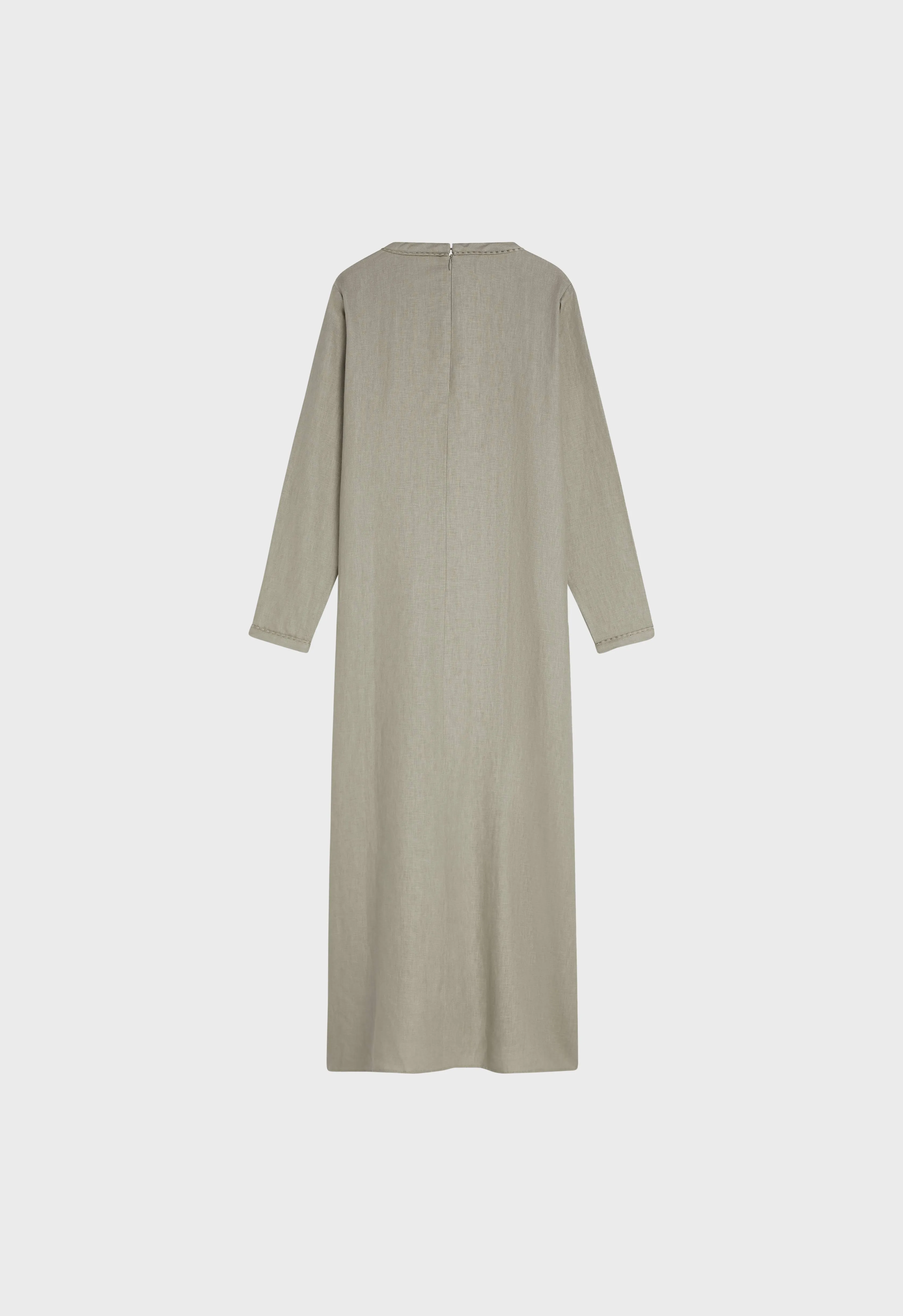 Plain Linen Dress | Light Sage