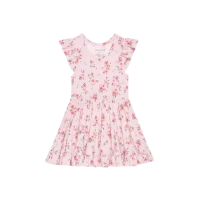 POS London Cap Sleeve Ruffled Twirl Dress