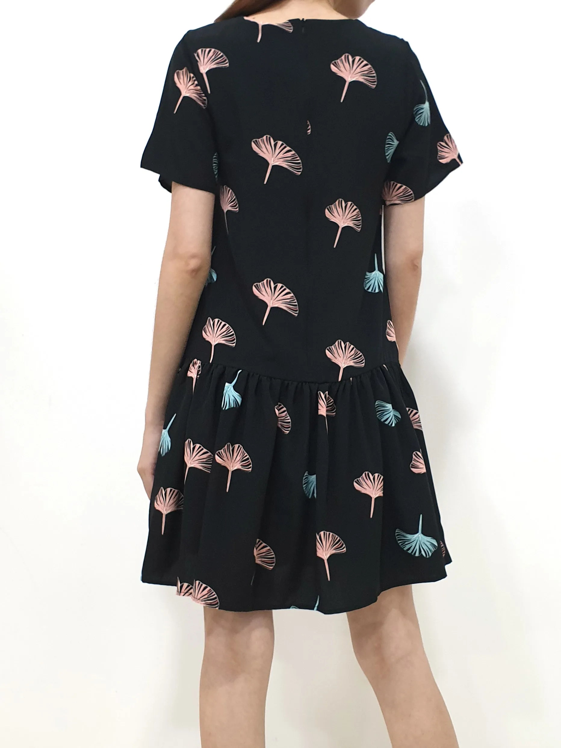 Printed Drop Waist Dress