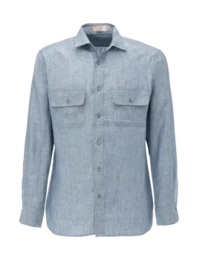 Reversible linen shirt Man