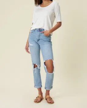 Ripped Distressed Mom Jeans