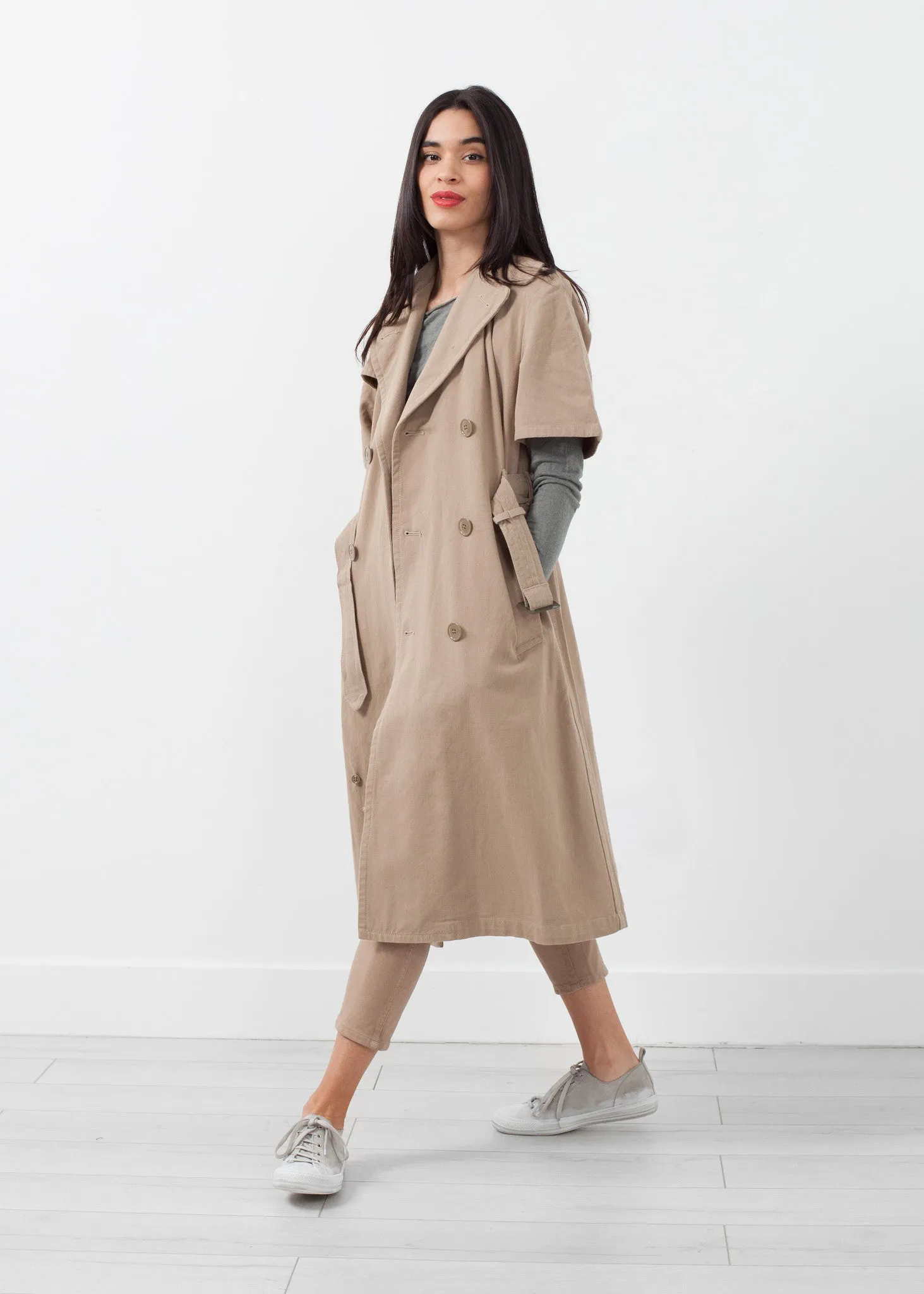 Rolled Sleeve Trenchcoat - A Stylish and Fashionable Choice