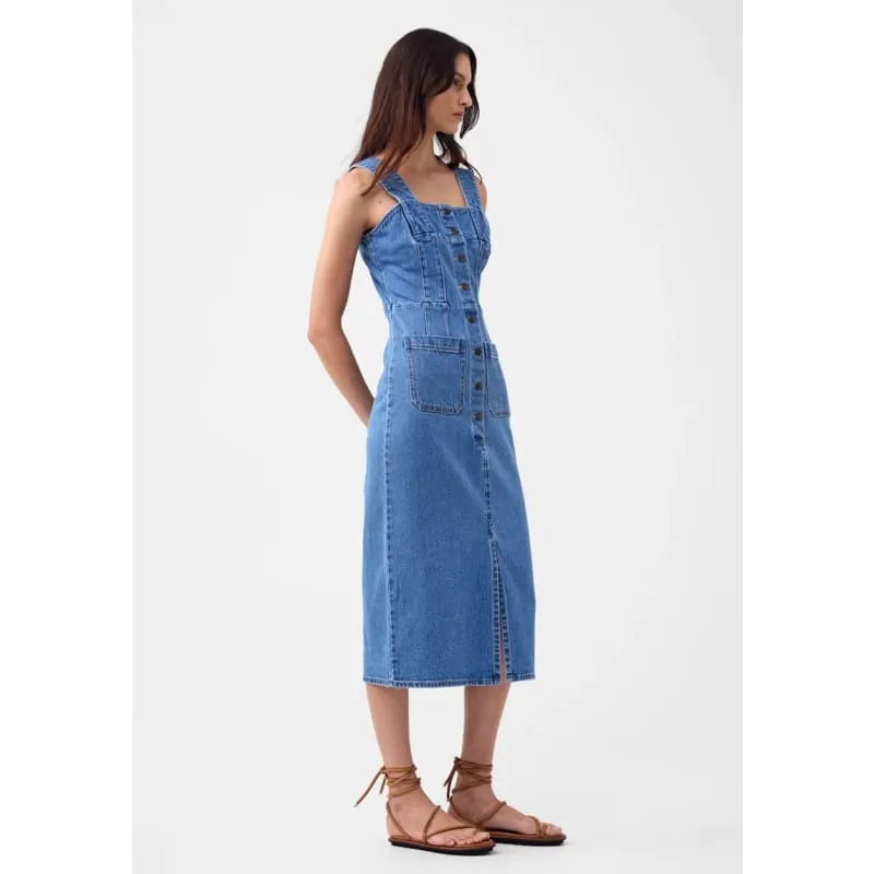 Romeo Denim Midi Dress | Blue