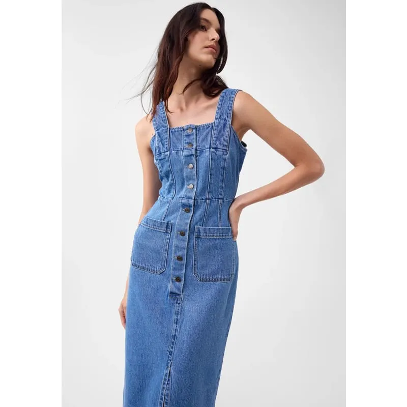 Romeo Denim Midi Dress | Blue