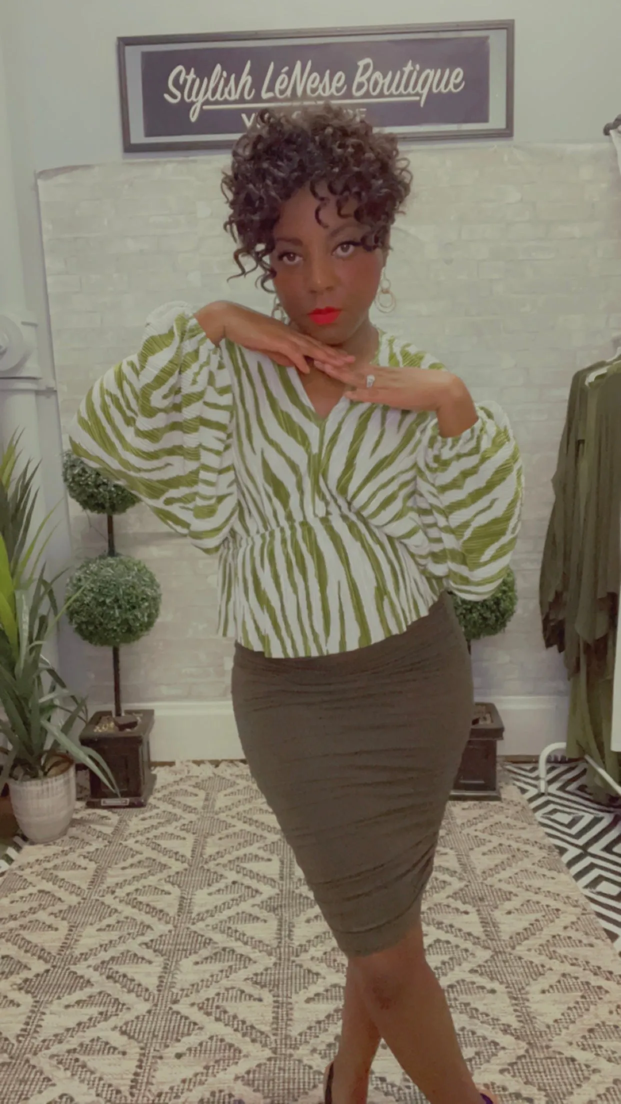 Ruched Jersey Fitted Pencil Skirt