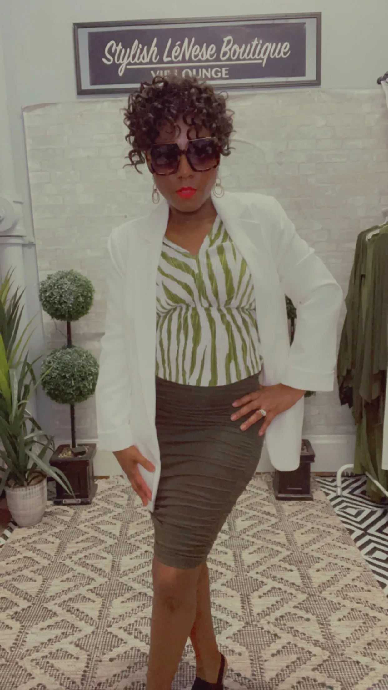 Ruched Jersey Fitted Pencil Skirt