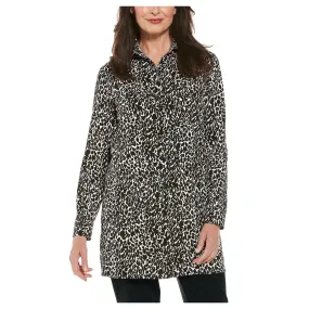 SANTORINI TUNIC BLACK LEOPARD