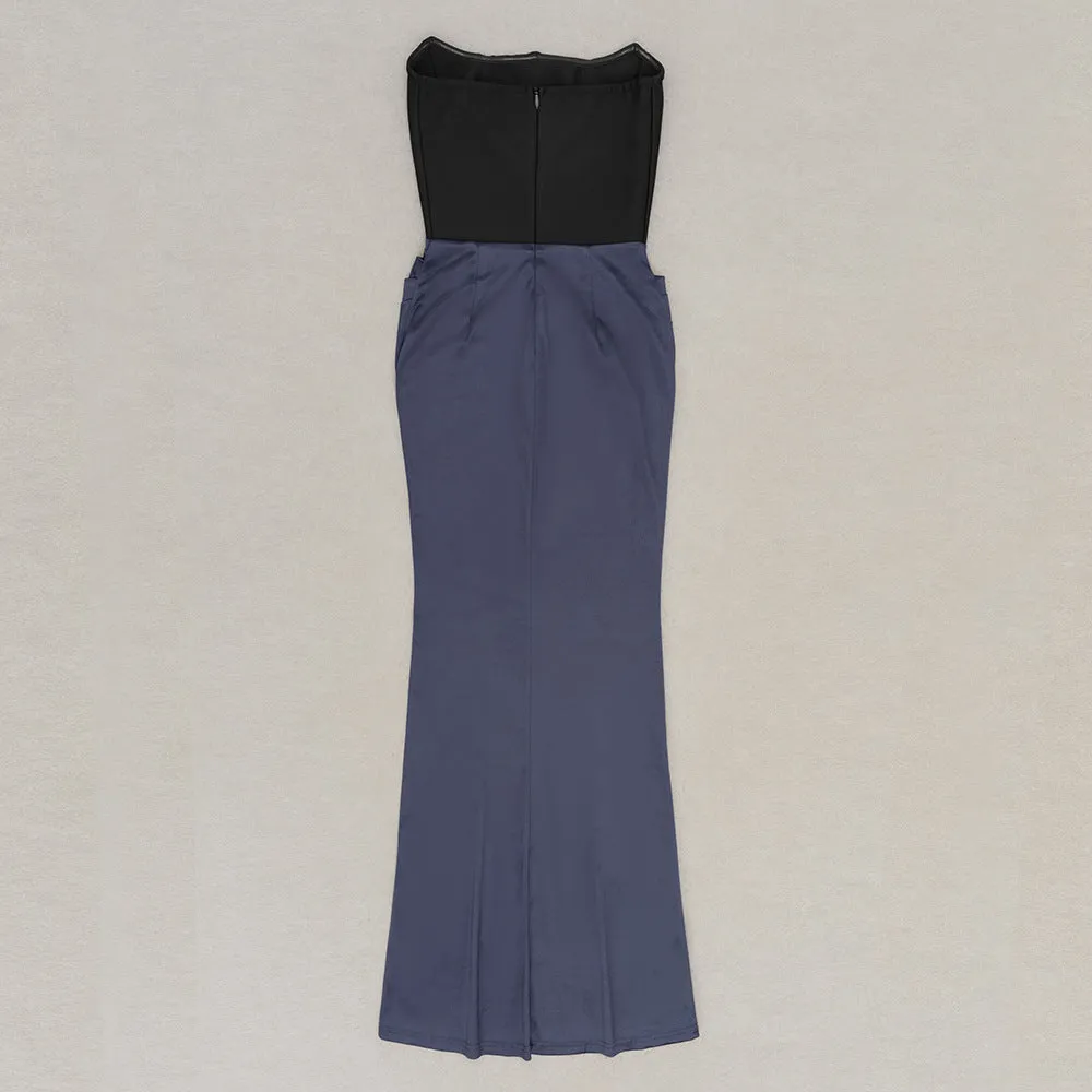 Sexy Boning Sleeveless Stitching Formal Dress