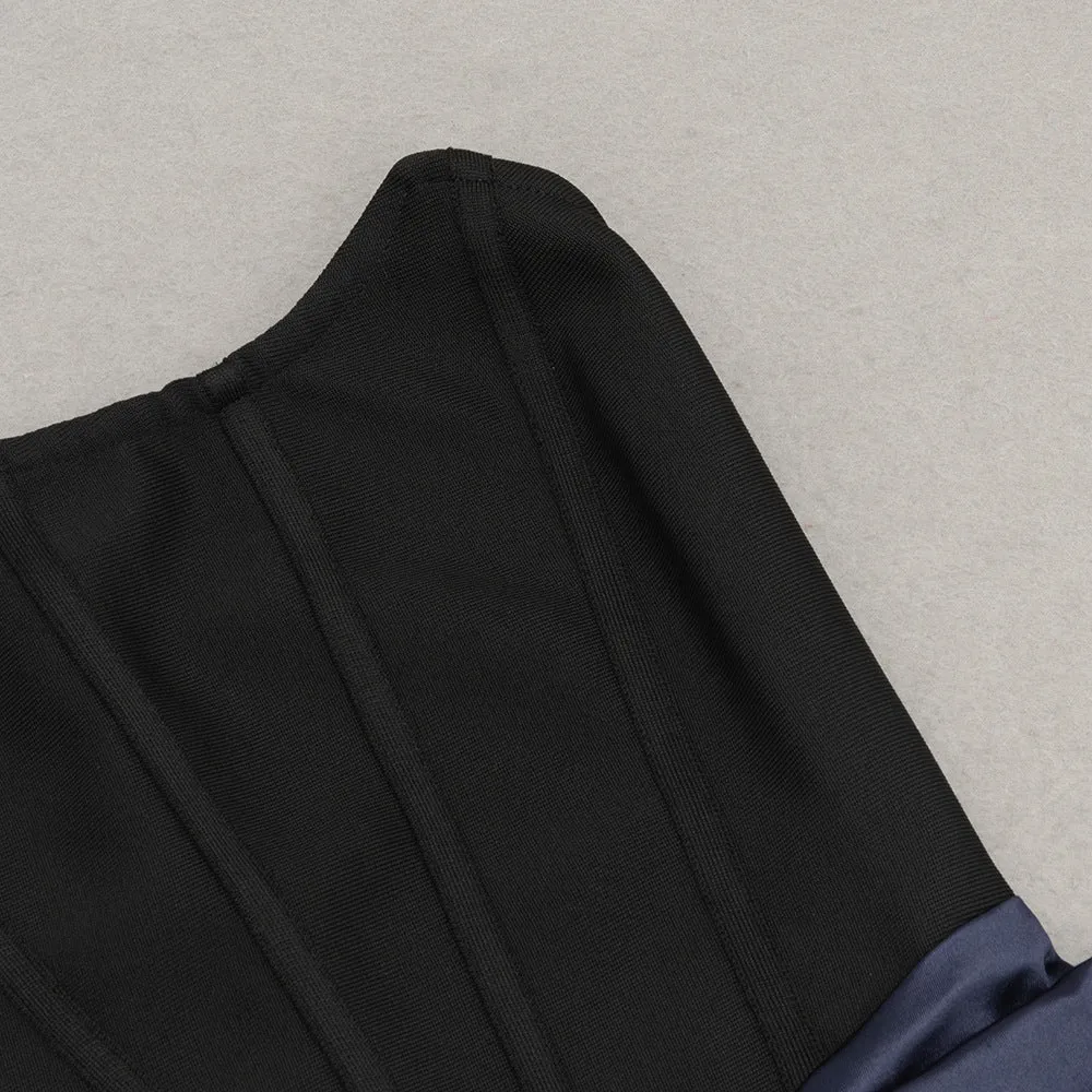 Sexy Boning Sleeveless Stitching Formal Dress