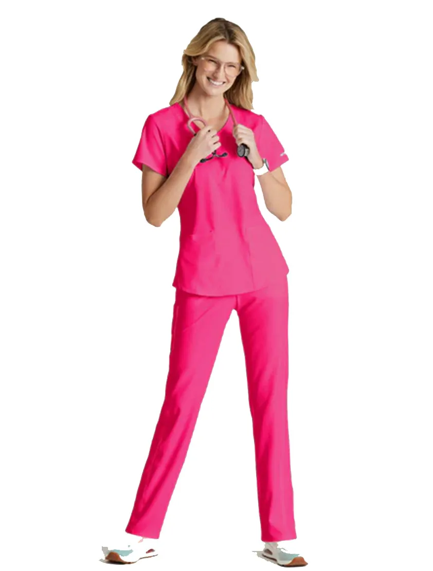 Skechers™ by Barco Breeze 3-Pocket Curved V-Neck Scrub Top-Plus