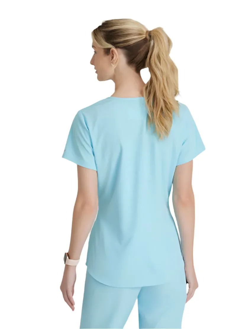 Skechers™ by Barco Breeze 3-Pocket Curved V-Neck Scrub Top-Plus