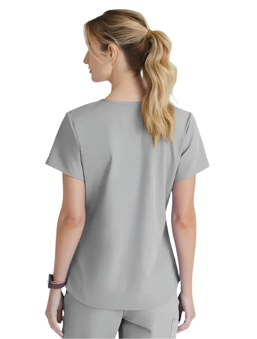 Skechers™ by Barco Breeze 3-Pocket Curved V-Neck Scrub Top-Plus
