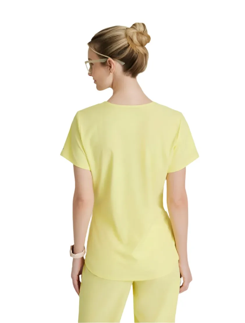 Skechers™ by Barco Breeze 3-Pocket Curved V-Neck Scrub Top-Plus
