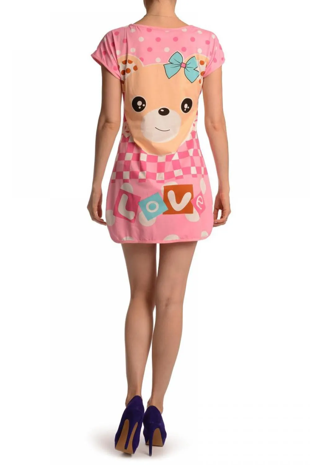 Smiling Love On Lavender Pink Lightweight Dress