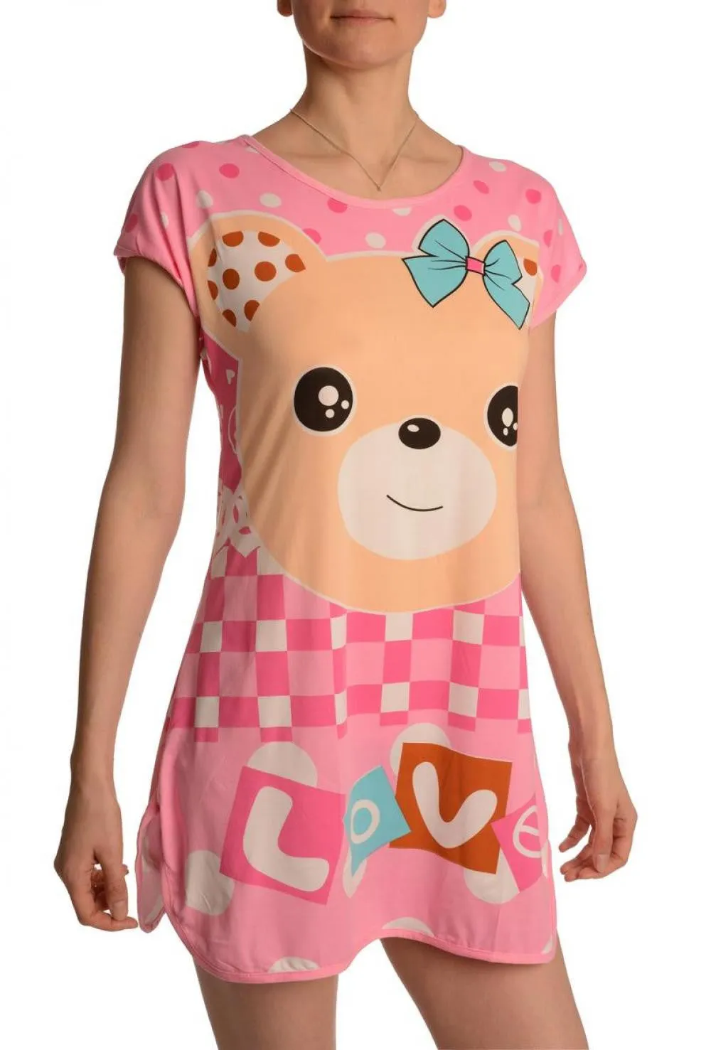 Smiling Love On Lavender Pink Lightweight Dress