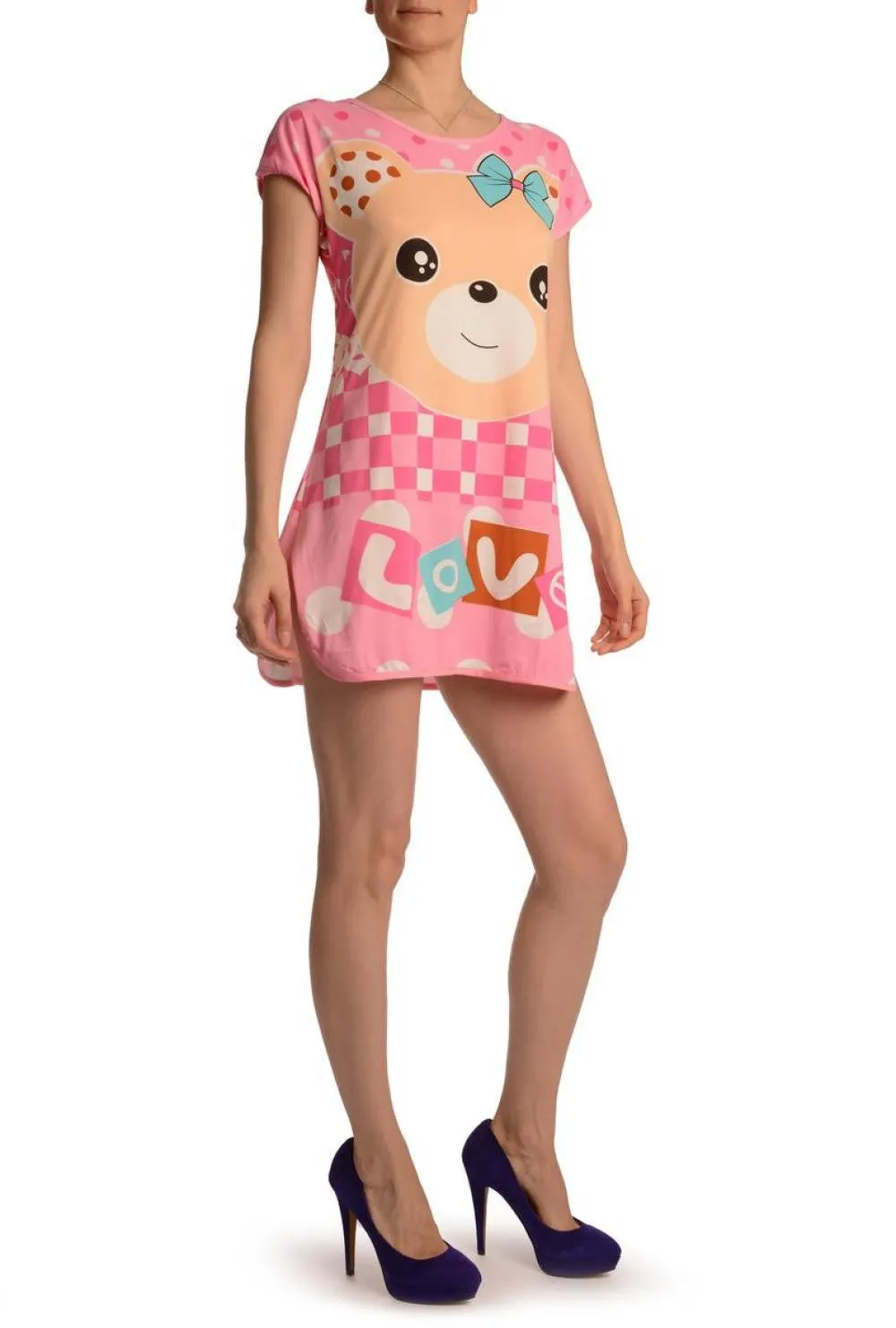 Smiling Love On Lavender Pink Lightweight Dress