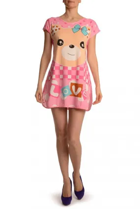 Smiling Love On Lavender Pink Lightweight Dress