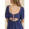 Smocked Dress with Back Tie