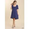 Smocked Dress with Back Tie