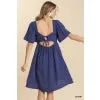Smocked Dress with Back Tie