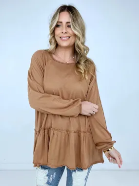 Solid Cotton Jersey Tunic Top