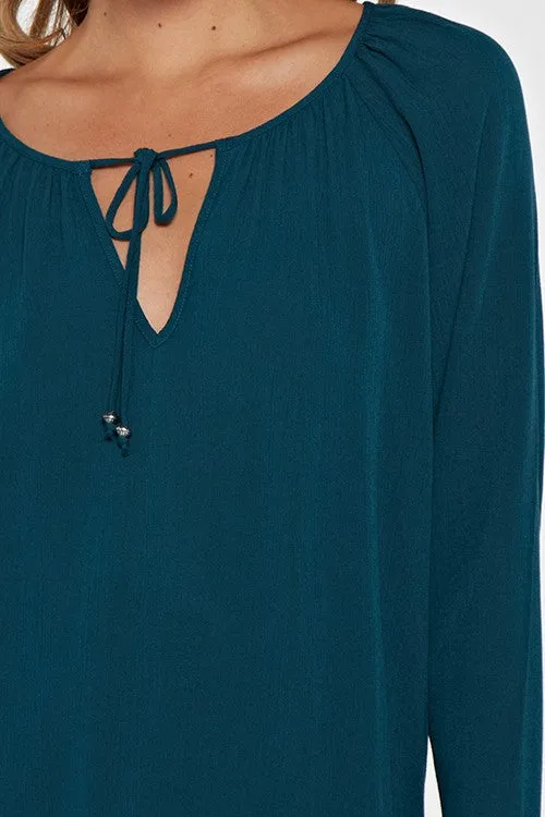 Solid Tie Front Top