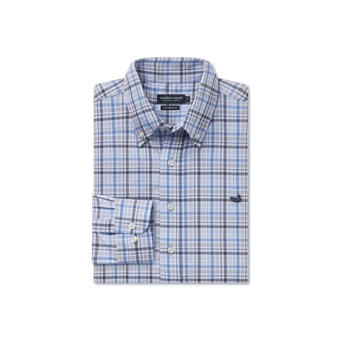 SOUTHERN MARSH VAN BUREN PERFORMANCE GRID DRESS SHIRT