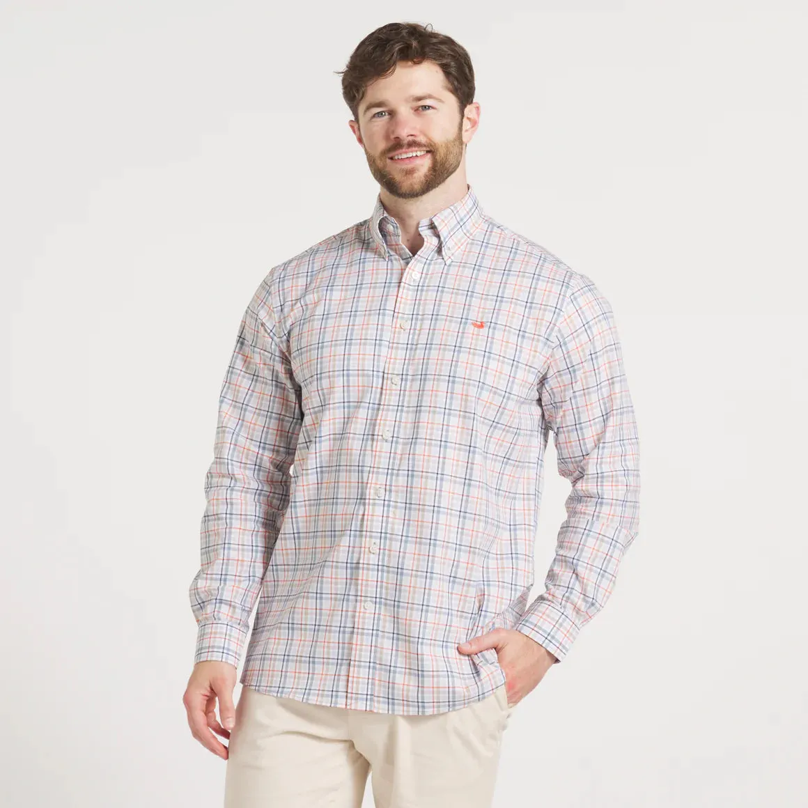 SOUTHERN MARSH VAN BUREN PERFORMANCE GRID DRESS SHIRT
