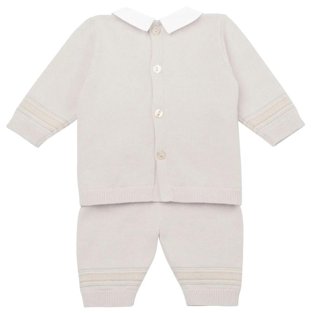 Stone 2 Piece Knitted Teddy Set & Hat