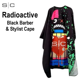 Stylecraft Cape, Radioactive Black Barber & Stylist Cape (SC311B)