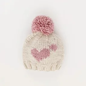 Sweetheart Knit Beanie Hat Rosy