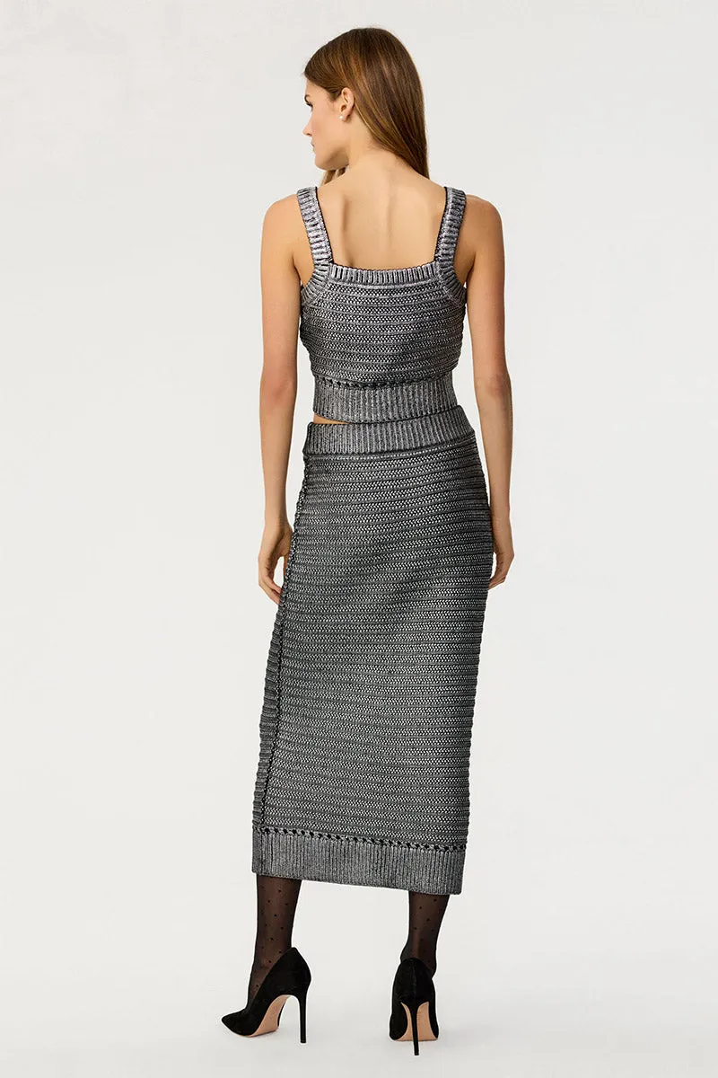 TANI BUTTON FRONT SKIRT