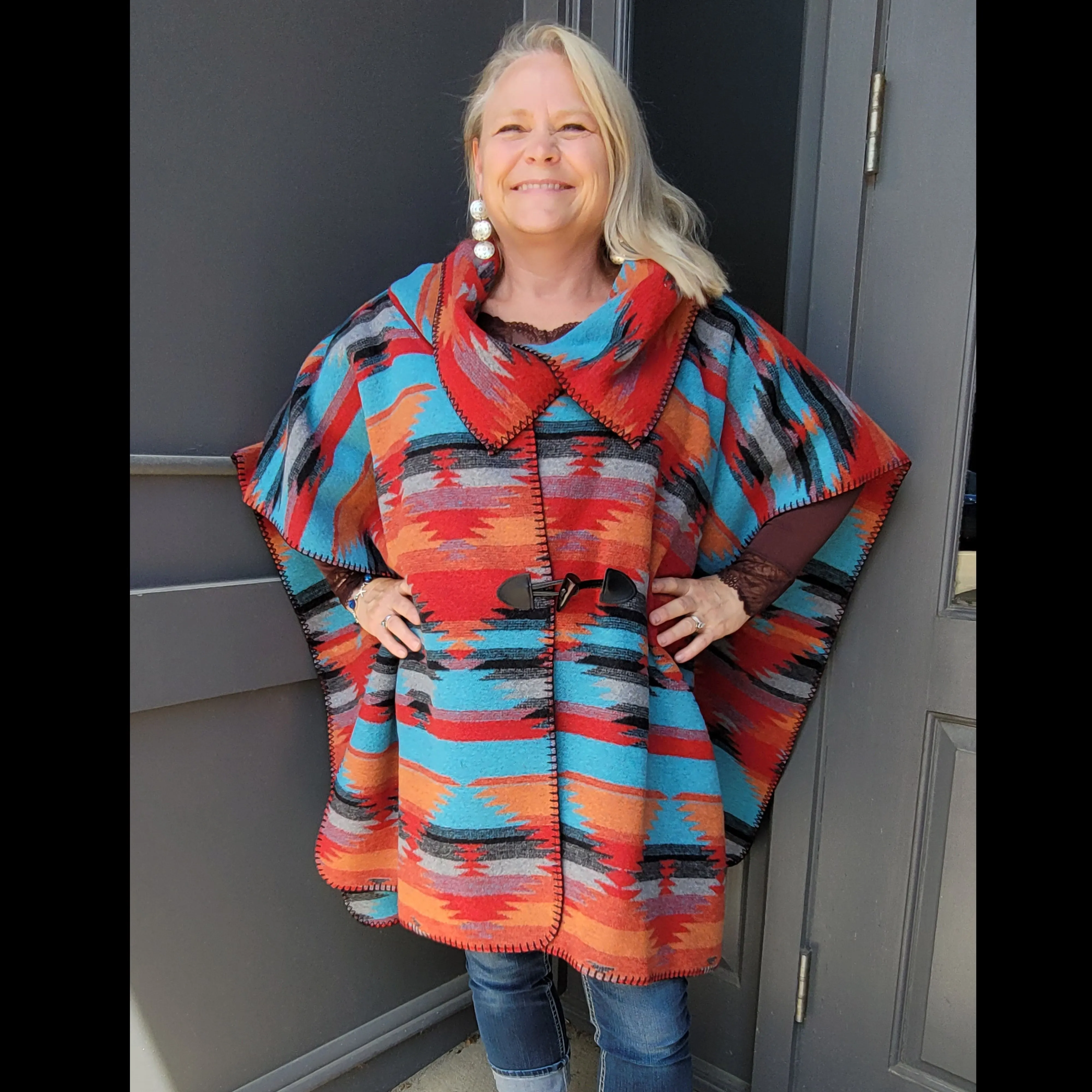Toggle Cape - Tequila Sunrise - Rhonda Stark - RSTG-TS