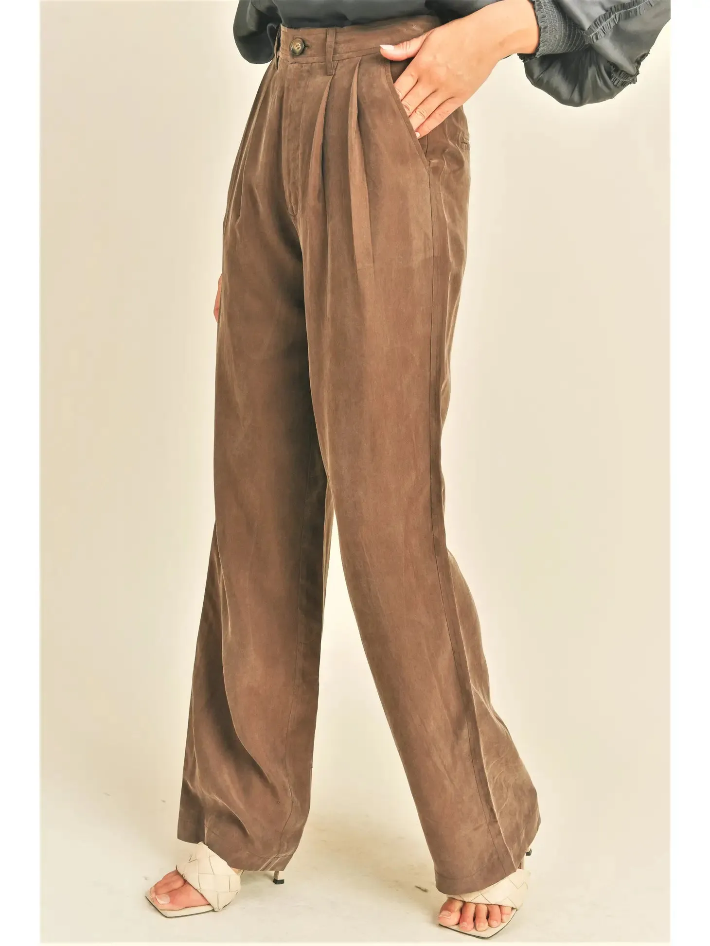 Vanessa Cupro High Waist Pants