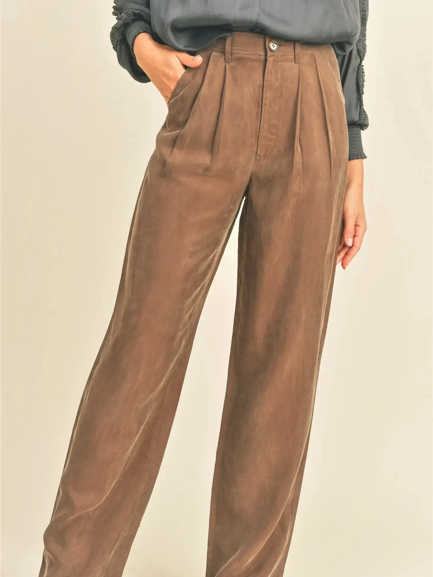 Vanessa Cupro High Waist Pants