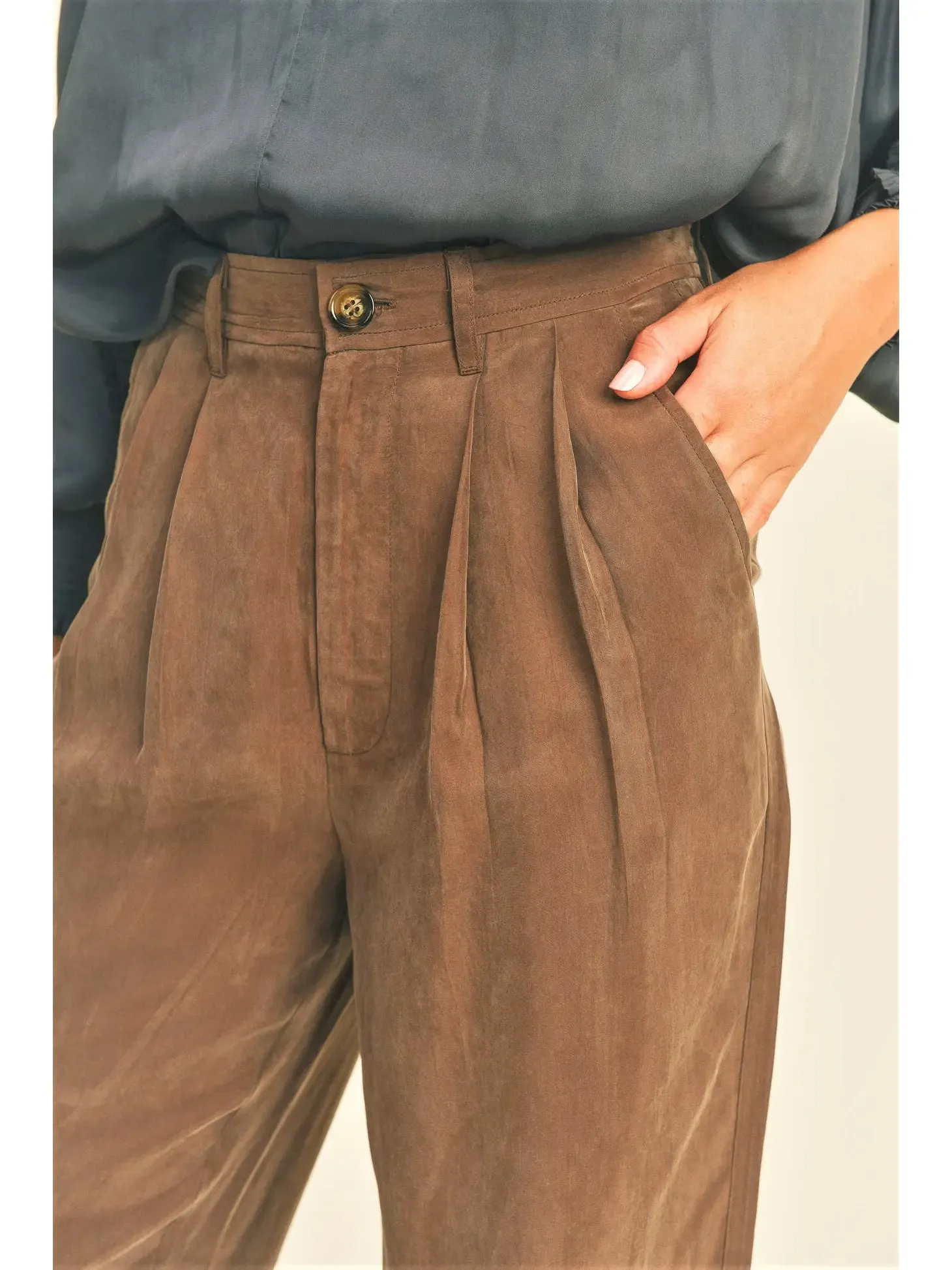 Vanessa Cupro High Waist Pants
