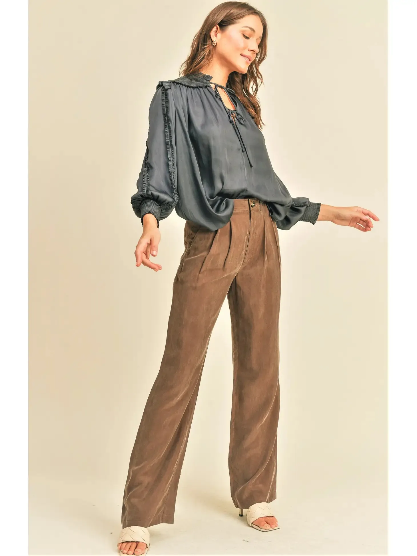 Vanessa Cupro High Waist Pants