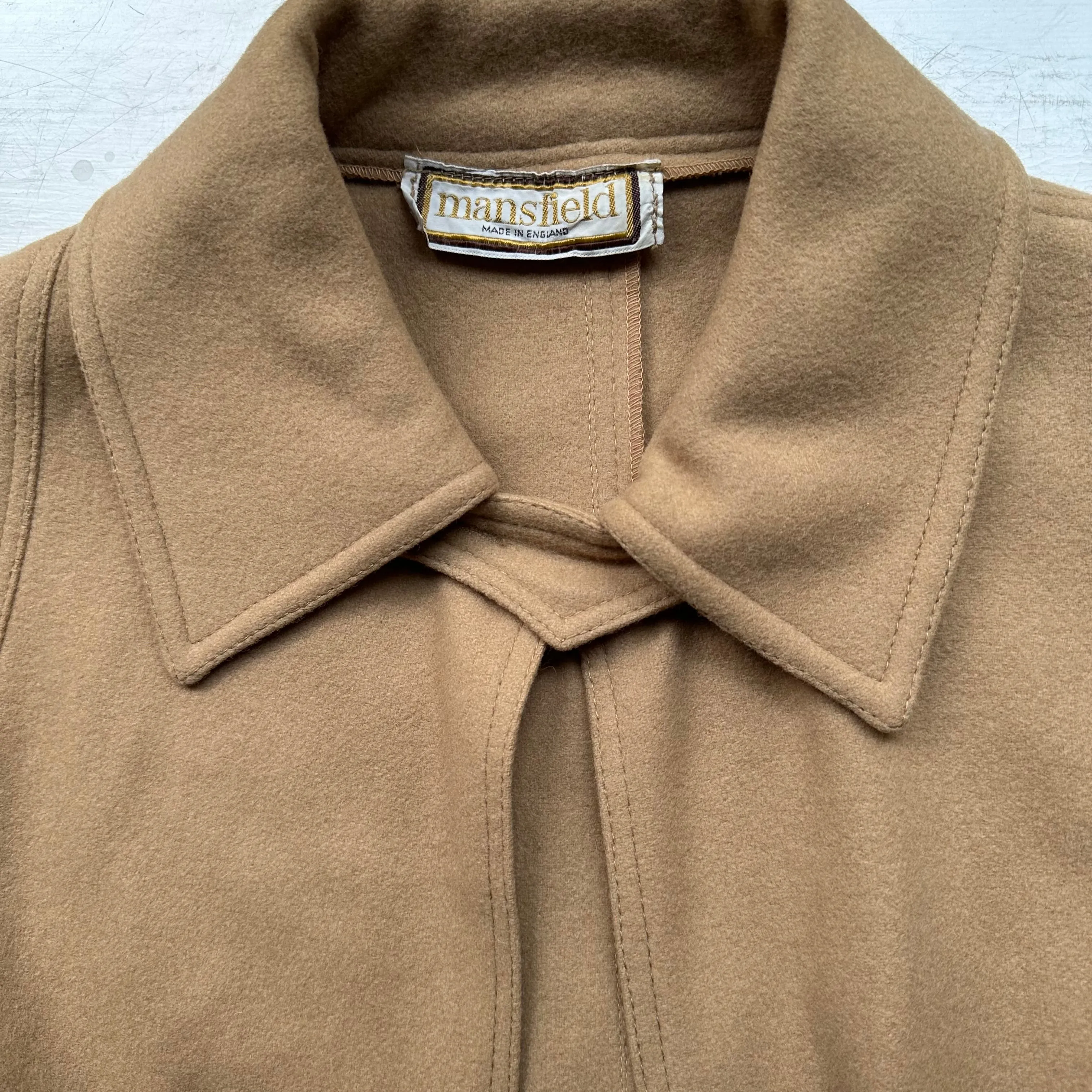 Vintage Beige Cape Coat