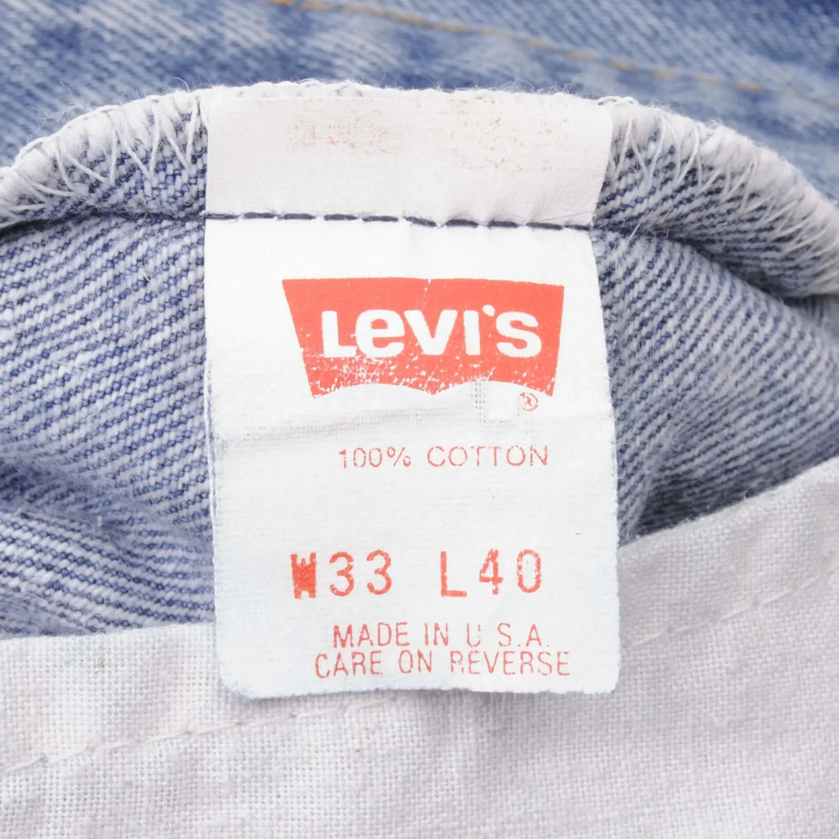 VINTAGE LEVIS 501 JEANS INDIGO 1980S SIZE W31 L36 MADE IN USA