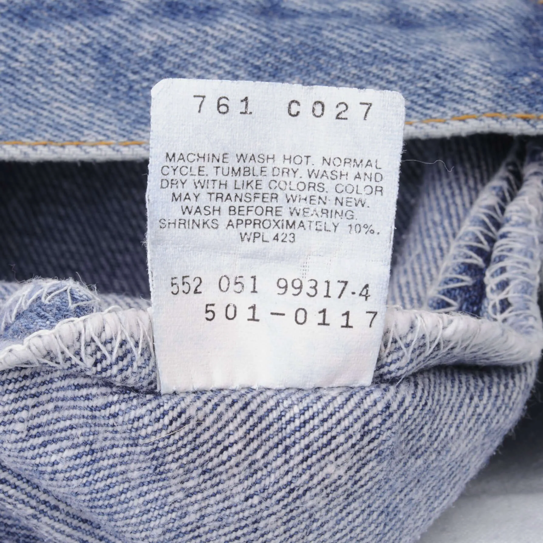 VINTAGE LEVIS 501 JEANS INDIGO 1980S SIZE W31 L36 MADE IN USA