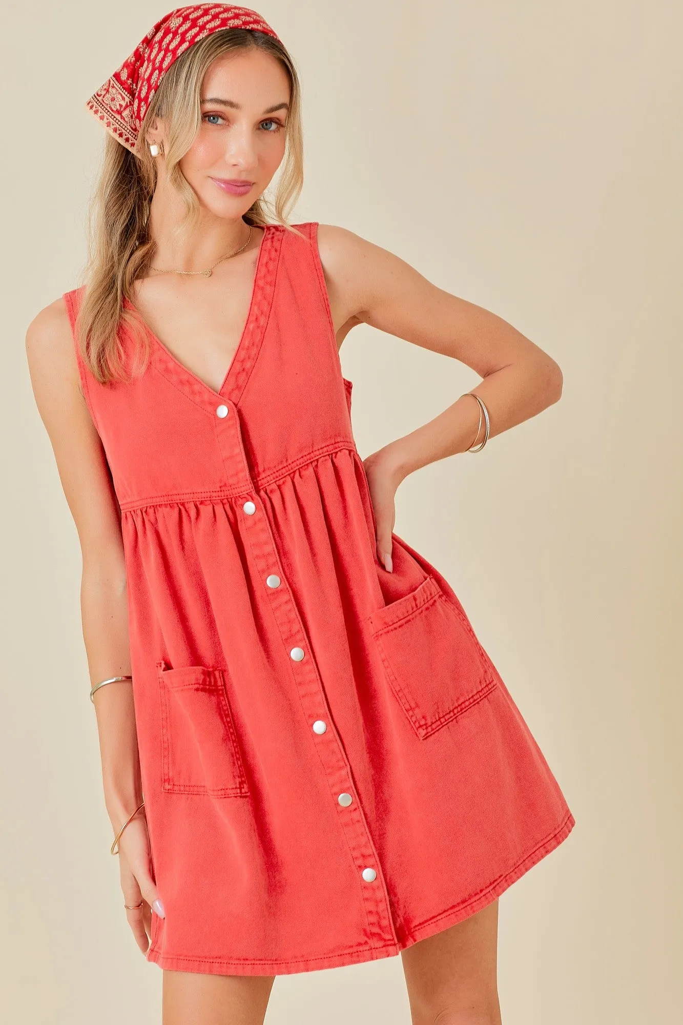 Washed Denim Dress