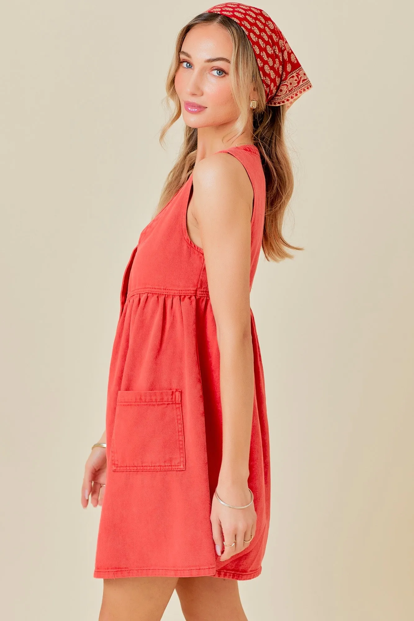 Washed Denim Dress