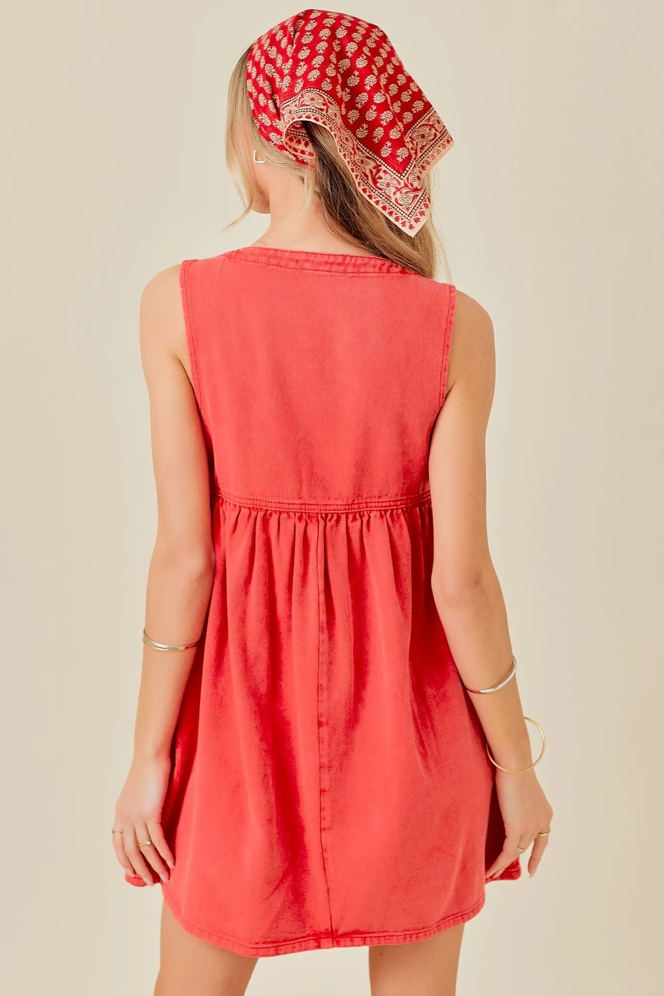 Washed Denim Dress