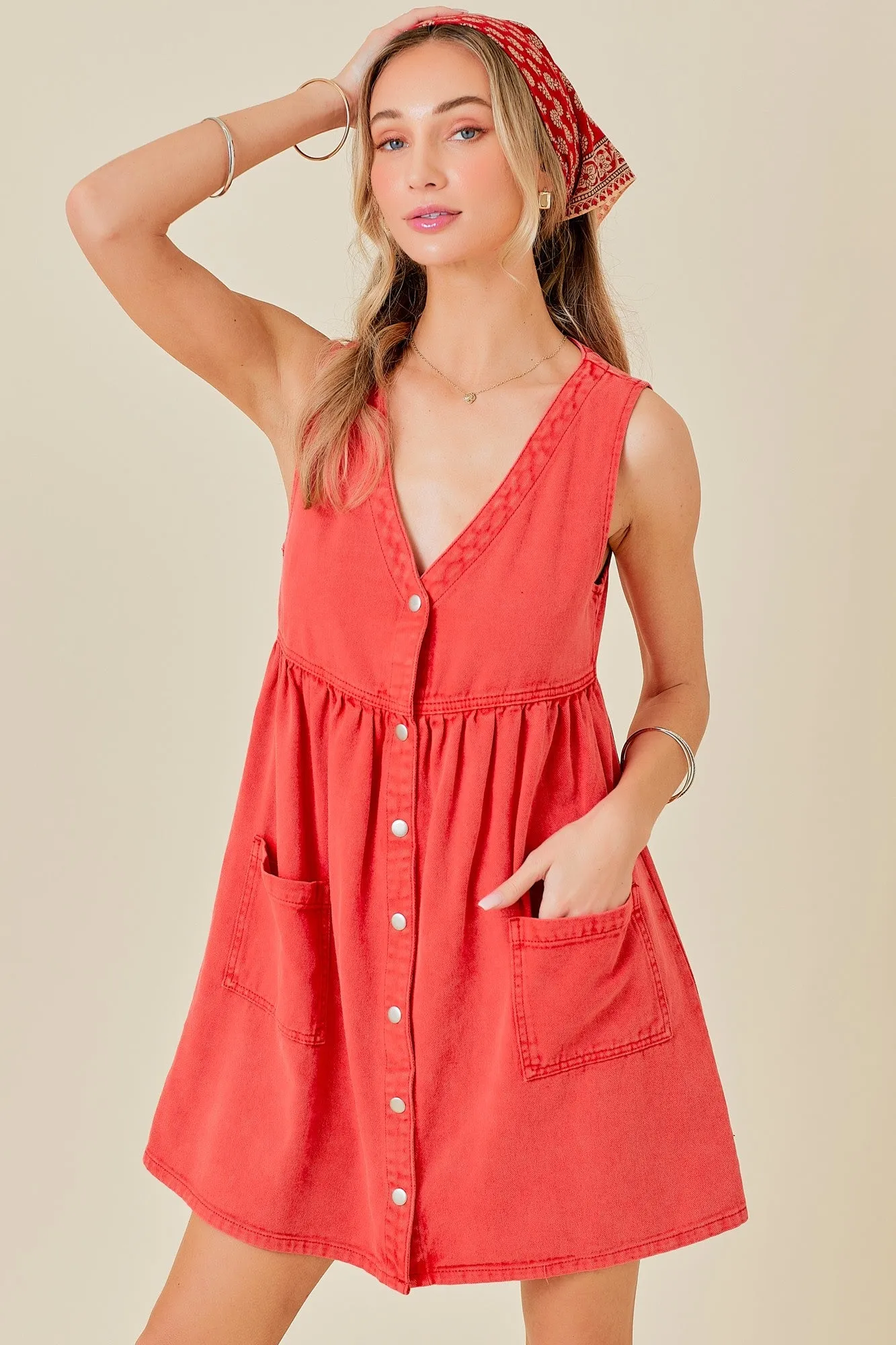 Washed Denim Dress
