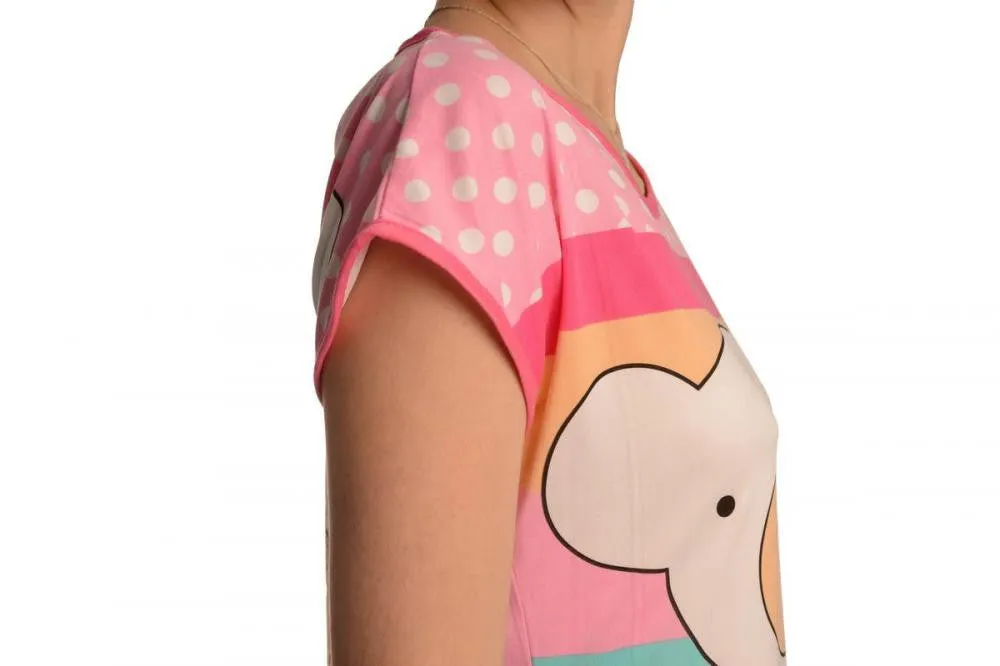 Waving Bear On Lavender Pink Lightweight Dress