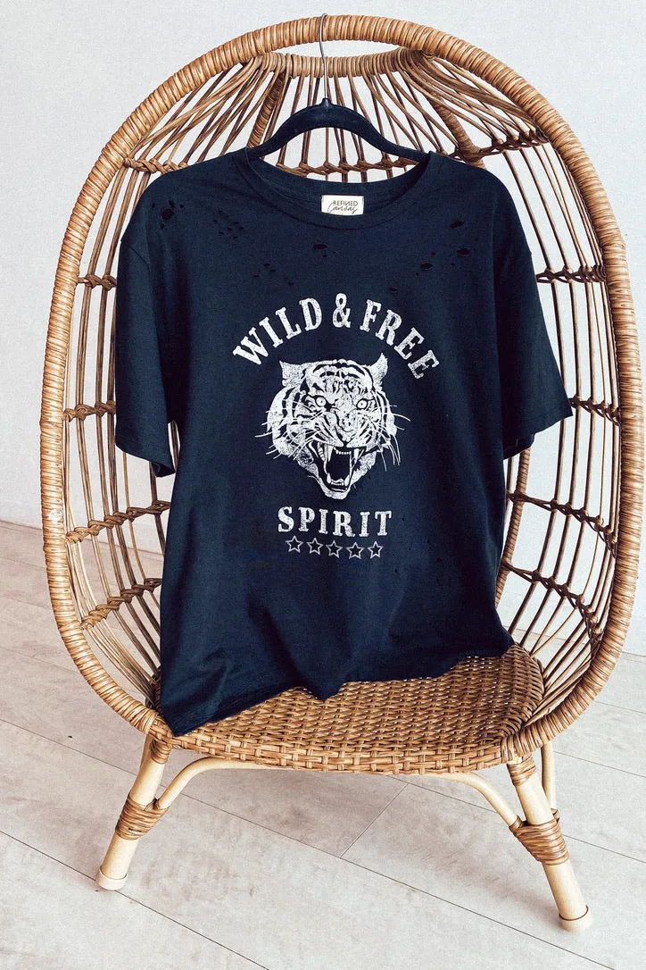 Wild & Free Spirit Distressed Tee