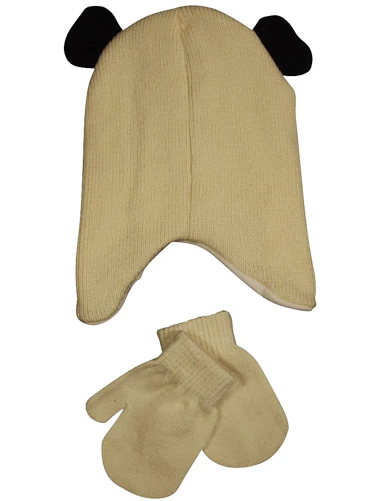 Winter Warm-Up - Little Girls Hat and Mitten Set Fits 2-4