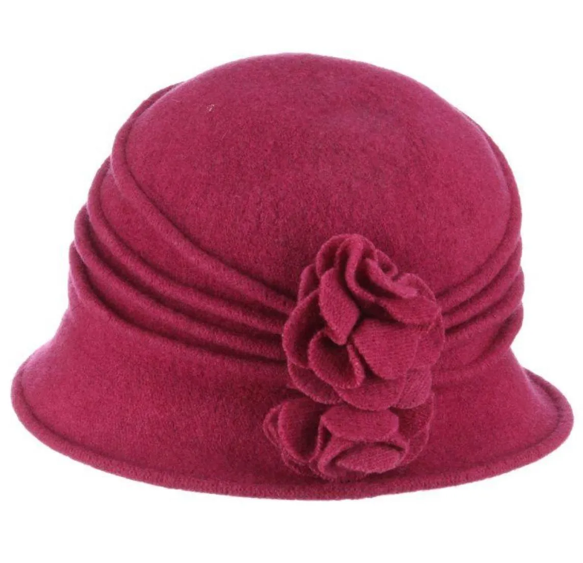 Women's Scala Knit Hat Cloche with Rosettes |Grace