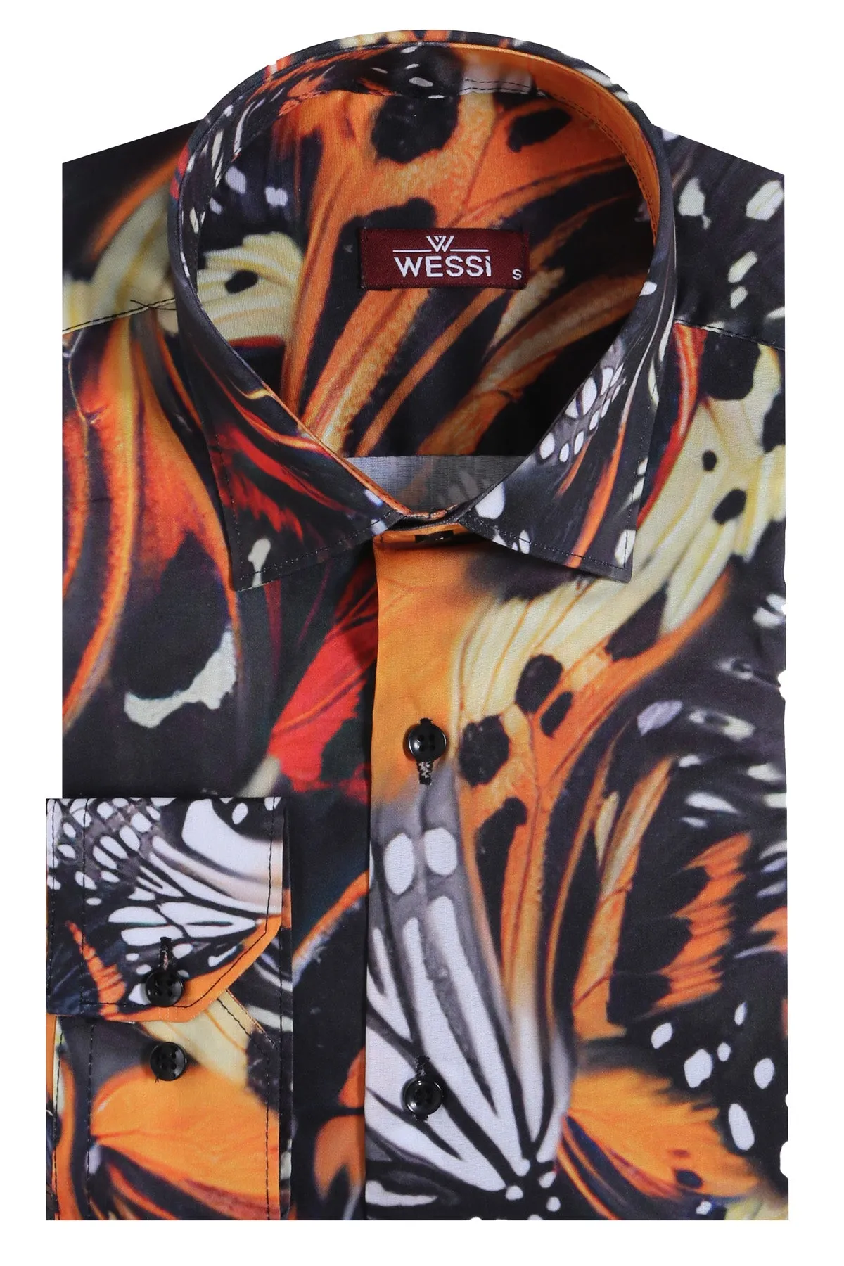 WSS Animal Patterned Long Sleeves Multicolor Men's Shirt  - Singen